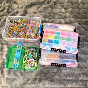 Huge Lot of Rainbow Loom Bracelet Making Supplies